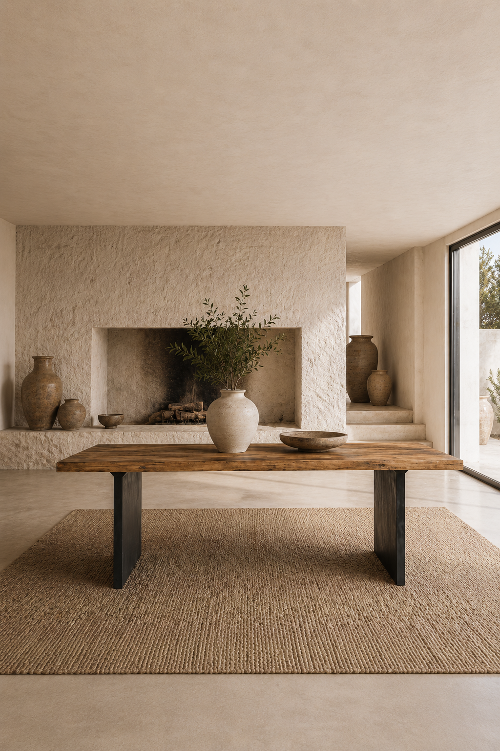 MESA DE COMEDOR MADERA NATURAL NURE