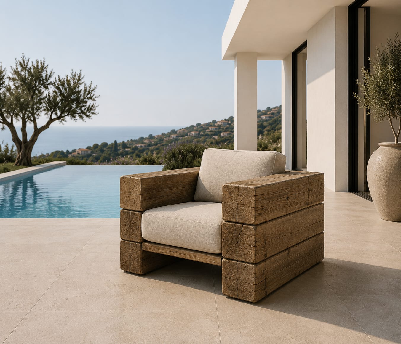 SILLÓN DE MADERA OUTDOOR CALA